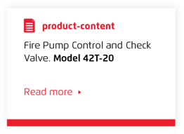 Fire Pump Control and Check Valve