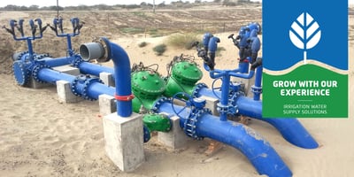 Dual pressure reducing stations for control and monitoring of irrigation system