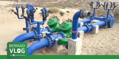 Dual pressure reducing stations for control and monitoring of irrigation system